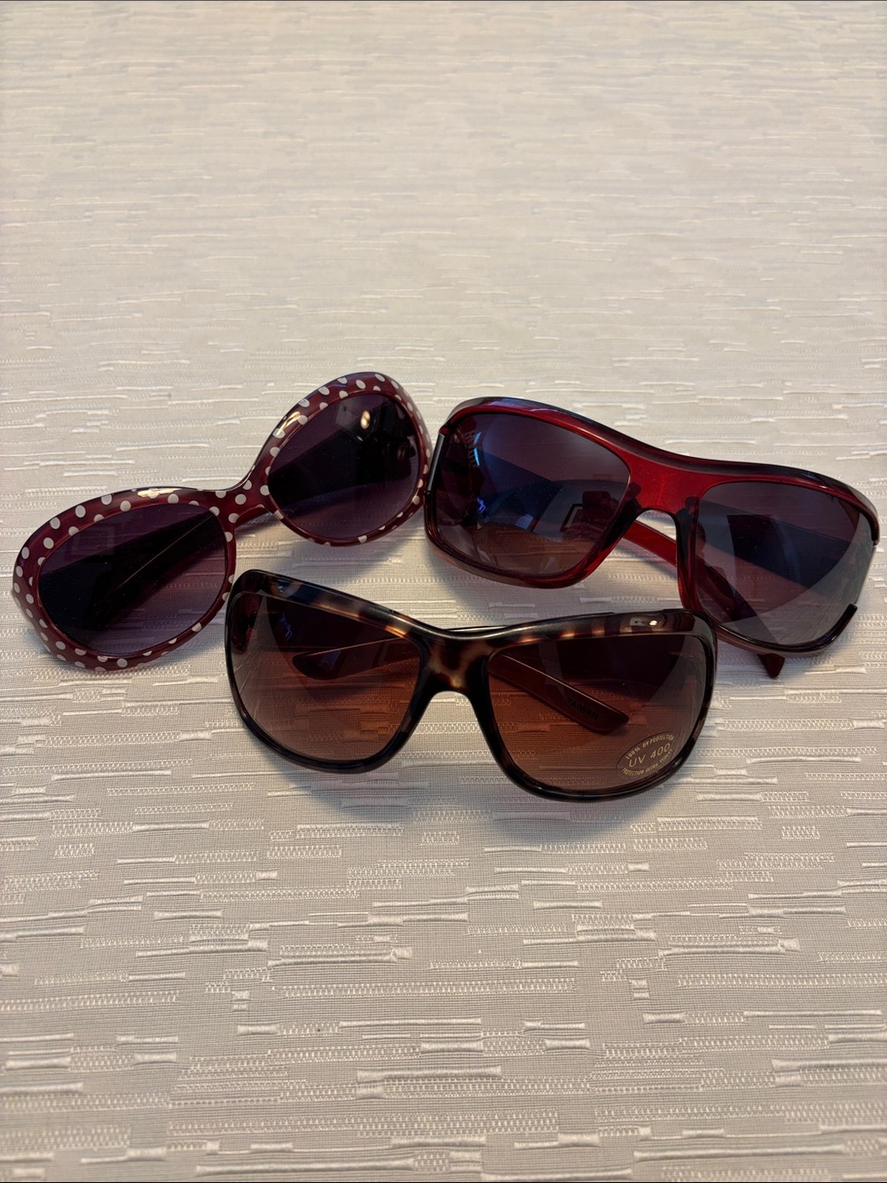 Women's Red and Brown Fashion Sunglasses - Pack of 3
